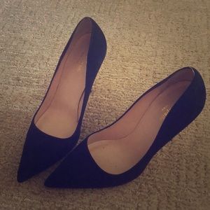 Kate spade heel pumps black suede size 8